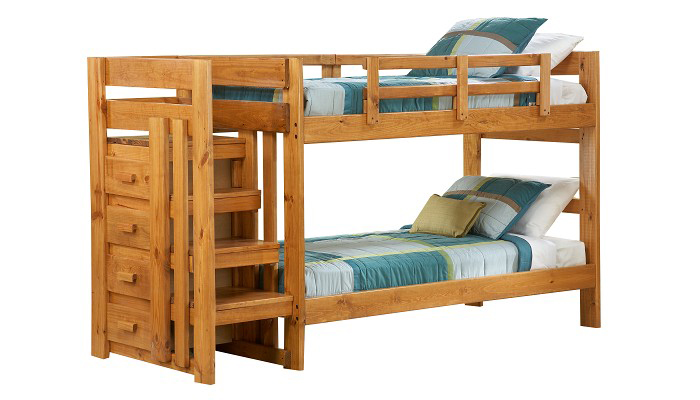 Sth100 Twin Stairway Bunk Bed By Woodcrest, Woodcrest Bunk Beds